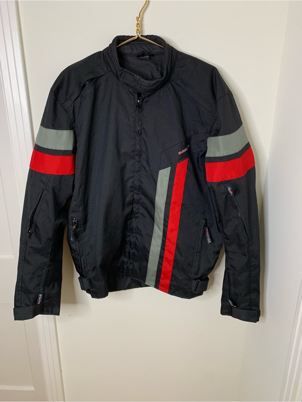 Eurocycle jacket motorcycle sz large men’s Black full zip